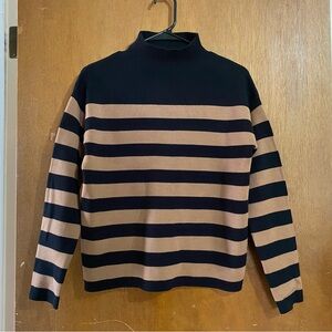 XS black and brown Nicole Miller striped sweater